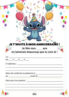 invitation stitch gratuite
