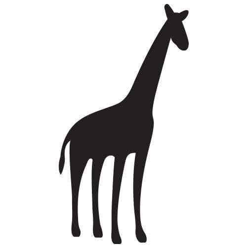 Silhouette jolie girafe