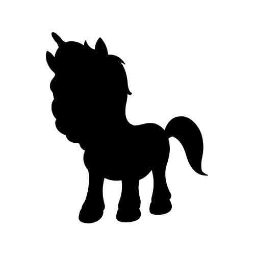 Silhouette d'une licorne stylisée.